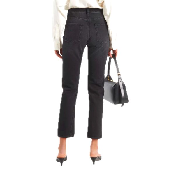 SOLD Toteme Twisted Seam Mid-Rise Straight Cropped Leg Jeans Wm Sz 25 NWT $380 - Picture 2 of 15
